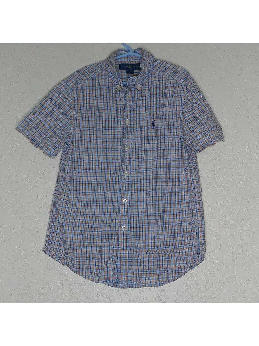 Ralph Lauren Plaid Button Front Shirt Size M (10/12)‎ Kid